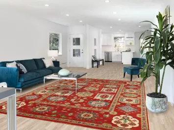 Red Geometric Heriz Serapi Indian Area Rug 8x10