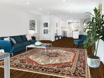 Geometric Ivory Heriz Serapi Indian Area Rug 8x10