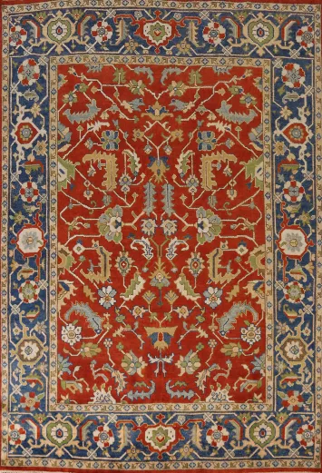 Handmade Wool Heriz Serapi Indian Area Rug 8x10