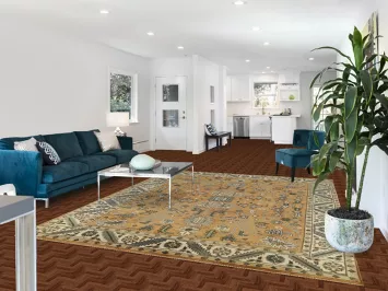 Orange Rust Wool Heriz Serapi Indian Area Rug 8x10