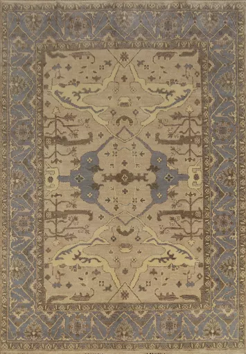 Camel Tone Wool Oushak Indian Area Rug 8x10