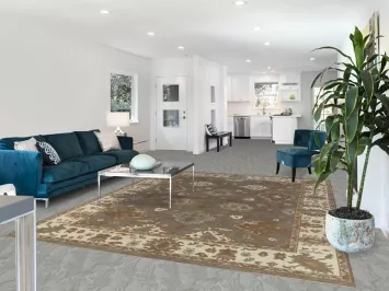 Handmade Gray Oushak Indian Area Rug 8x10