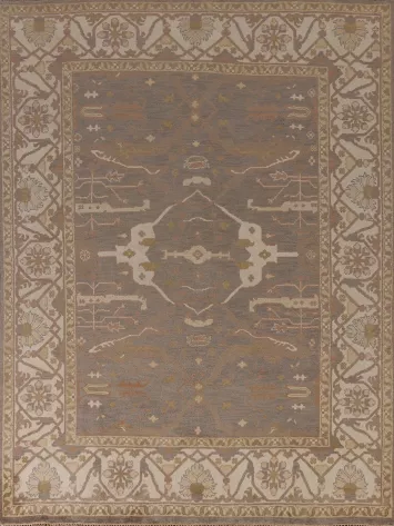 Earth Tone Wool Oushak Indian Area Rug 8x10