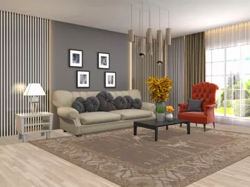 Earth Tone Wool Oushak Indian Area Rug 8x10