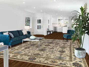 Earth Tone Wool Oushak Indian Area Rug 9x12