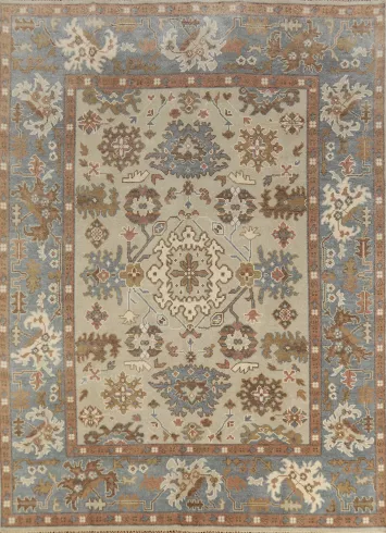 Geometric Wool Oushak Indian Area Rug 8x10