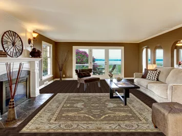 Earth Tone Brown Oushak Indian Area Rug 8x10