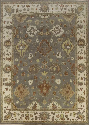 Handmade Gray Oushak Indian Area Rug 8x10