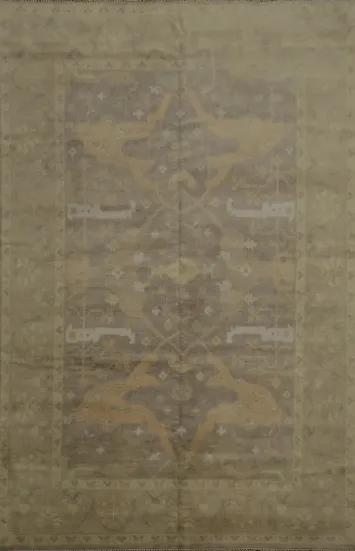 Timeless Warm Tones Oushak Large Area Rug 9x12