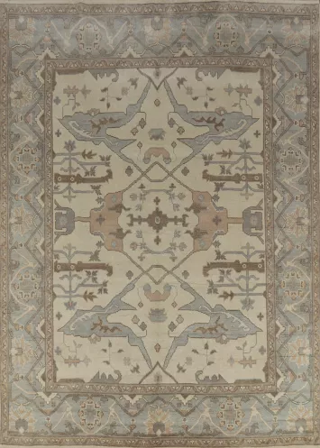 Earth Tone Wool Oushak Indian Area Rug 8x10