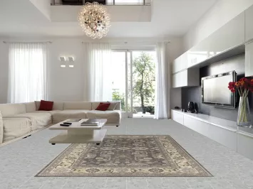 Gray Wool Geometric Oushak Indian Area Rug 9x12