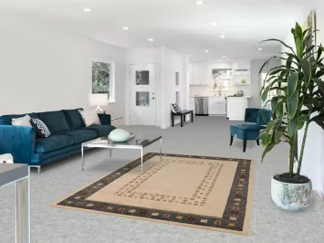 Geometric Wool Gabbeh Indian Area Rug 5x8