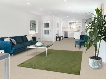 Green Wool Gabbeh Indian Area Rug 5x8