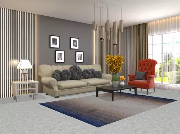 Striped Colorful Gabbeh Indian Area Rug 5x8