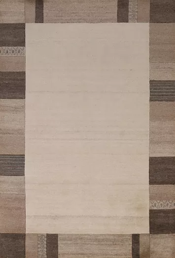Handmade Gabbeh Indian Area Rug 5x8