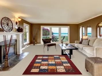 Tribal Geometric Gabbeh Indian Area Rug 5x8