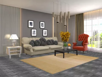 Contemporary Wool Gold Gabbeh Indian Area Rug 5x8