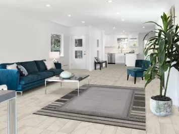 Solid Gray Gabbeh Indian Area Rug 5x8