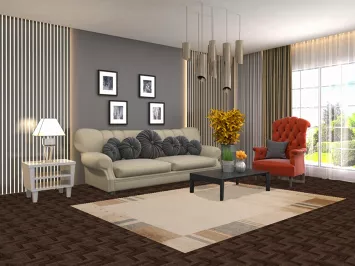 Solid Beige Wool Gabbeh Indian Area Rug 5x8