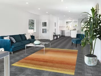 Striped Wool Gabbeh Indian Area Rug 5x8