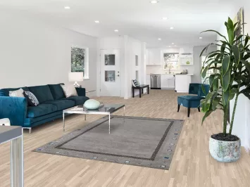 Gray Geometric Wool Gabbeh Indian Area Rug 5x8