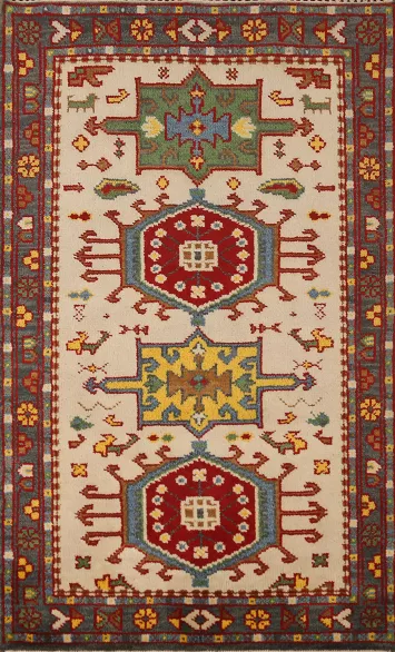 Geometric Heriz Serapi Indian Rug 3x5