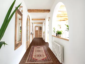 Ivory Heriz Serapi Indian Runner Rug 3x8