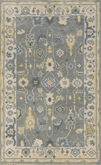 Handmade Oushak Indian Rug 3x5