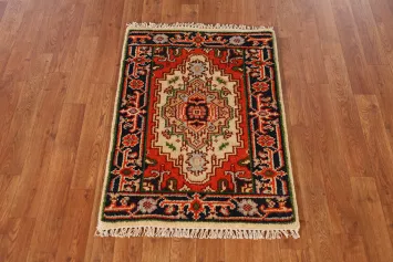Geometric Heriz Serapi Indian Accent Rug 2x3
