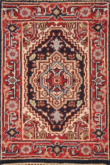 Geometric Heriz Serapi Indian Accent Rug 2x3