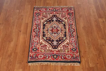 Geometric Heriz Serapi Indian Accent Rug 2x3