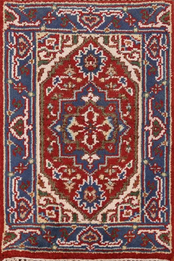 Red Heriz Serapi Indian Accent Rug 2x3
