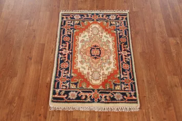 Geometric Heriz Serapi Indian Accent Rug 2x3