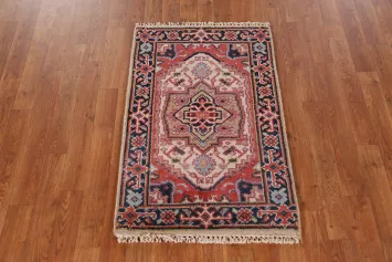 Geometric Heriz Serapi Indian Accent Rug 2x3