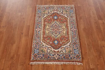 Geometric Heriz Serapi Indian Accent Rug 2x3