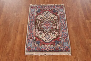 Geometric Heriz Serapi Indian Accent Rug 2x3