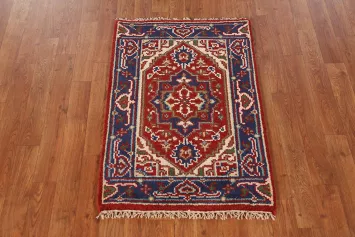 Geometric Heriz Serapi Indian Accent Rug 2x3