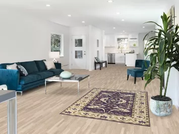 Purple Wool Oushak Indian Rug 4x6