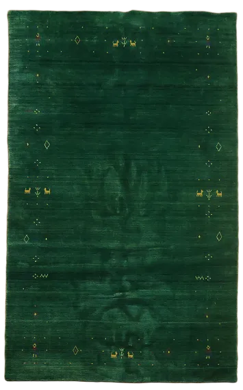 Luxurious Deep Green Area Rug for Modern Interiors 5'x8'