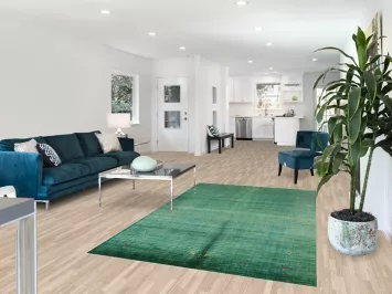 Green Wool Gabbeh Indian Area Rug 5x8