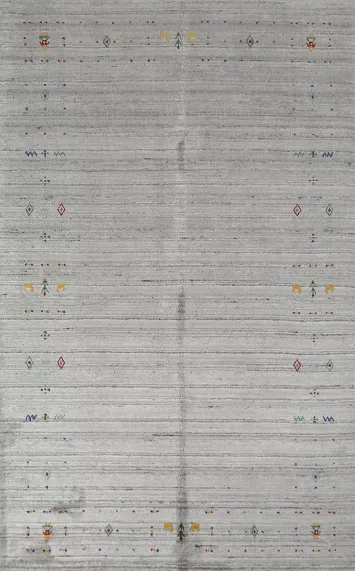 Handmade Gabbeh Indian Area Rug 5x8