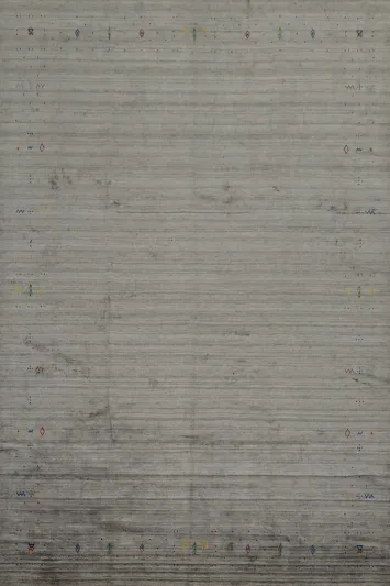 Hand-Knotted Gabbeh Area Rug 9x12 Featuring Subtle Color Details