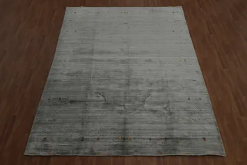 Versatile Decorative Gabbeh Area Rug 9x12 with Subtle Textured Surface