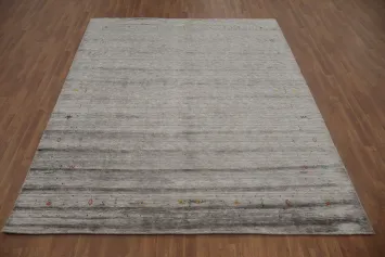 Chic Gabbeh Area Rug 8x10 with Minimalistic and Artistic Touch