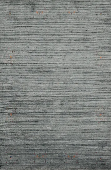 Elegantly Gabbeh Indian Area Rug 8x10 with Subtle Linear Pattern