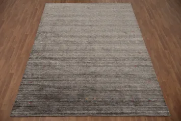 Subtle Gabbeh Area Rug 7x10 with Pops of Color for Stylish Interiors