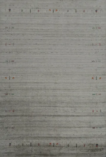 Neutral Toned Gabbeh Area Rug 8x10 Perfect for a Modern Living Room