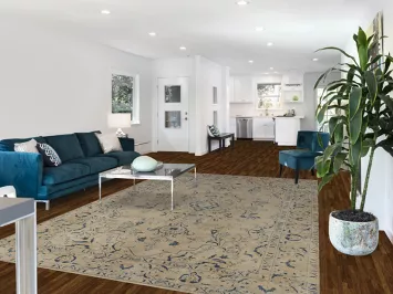 Distressed Wool Tabriz Persian Area Rug 7x11