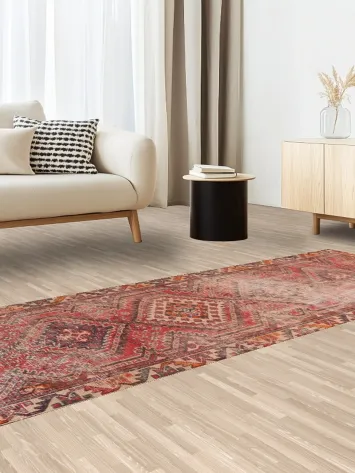 Geometric Bakhtiari Persian Runner Rug 4x10