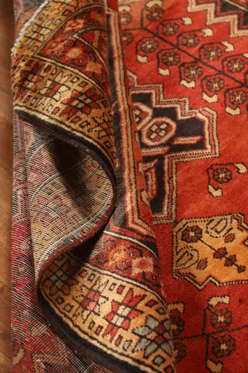 Geometric Hamedan Persian Runner Rug 4x10